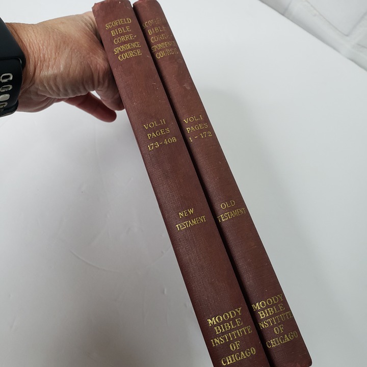 1934 Scofield Bible Correspondence Course Vol 1 and 2 Moody Institute