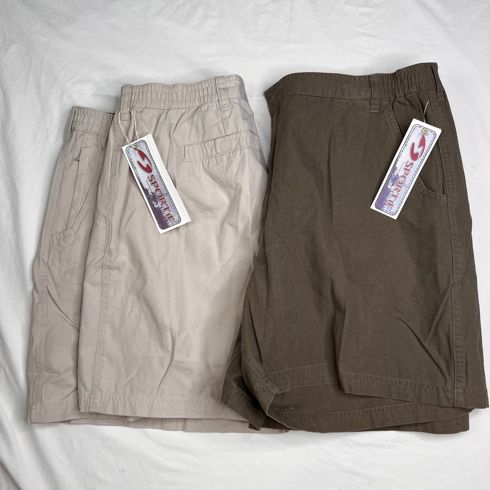 Sportif USA NEW Lot Of 2Stretch Cargo Shorts Fishing Outdoor Shorts Sz 42 100224