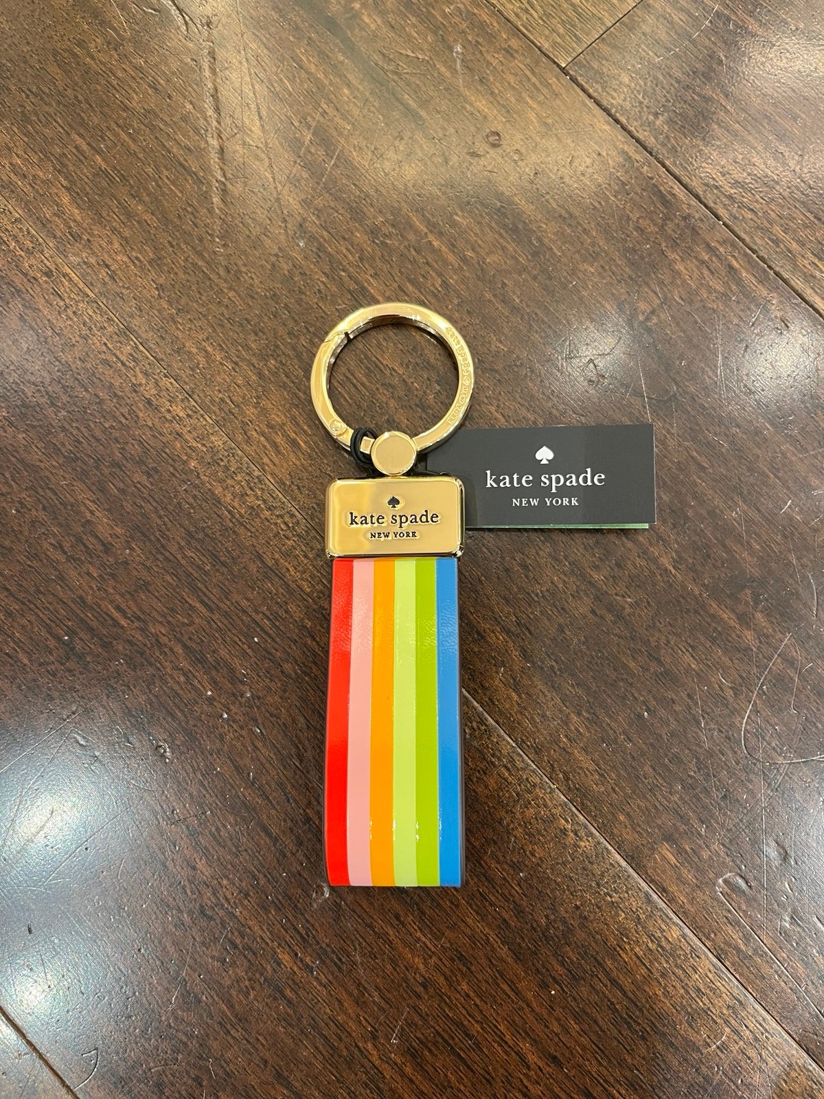 Kate Spade Rainbow Reegan Leather Keyfob