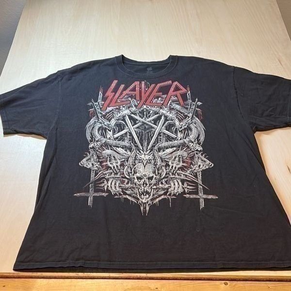 SLAYER Heavy Metal Rock t shirt Men's Sz XL Black Red 2012