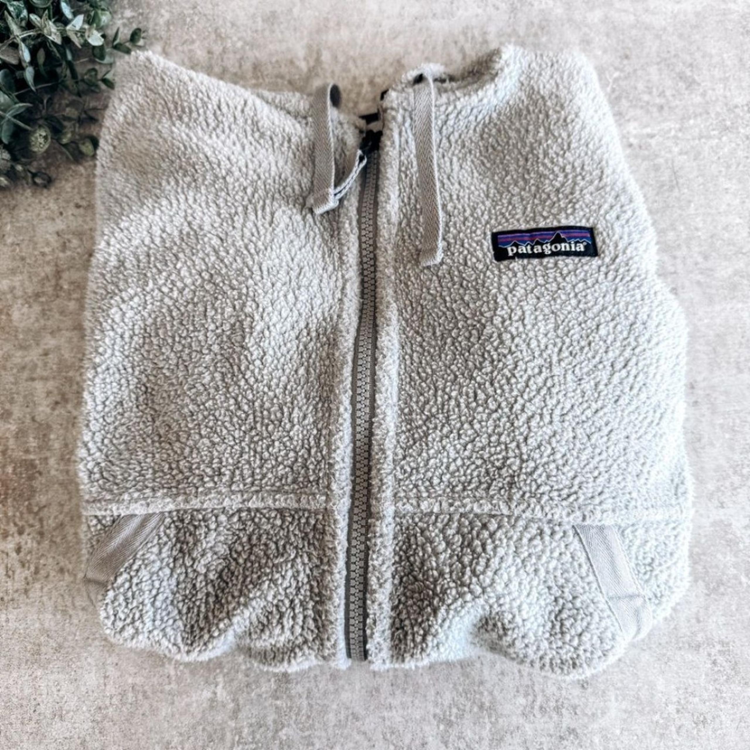 Patagonia Grey Sherpa Full Zip Sweater Size Small