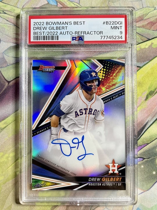 2022 Bowman's Best Autographs Drew Gilbert Auto-Refractor #B22-DGI PSA 9 Mint