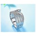 925 Sterling Silver Princess Crown Tiara Band Ring