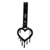 New 2PCS Drip Heart Shaped Black JDM TSURIKAWA Handle Black Strap Charm Drift