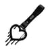 New 2PCS Drip Heart Shaped Black JDM TSURIKAWA Handle Black Strap Charm Drift