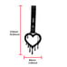 New 2PCS Drip Heart Shaped Black JDM TSURIKAWA Handle Black Strap Charm Drift