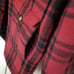 Vintage Haband wool buffalo plaid check button coat quilt lined M L black red