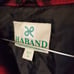 Vintage Haband wool buffalo plaid check button coat quilt lined M L black red
