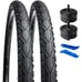 YUNSCM 24 Bike Tires 24x1.75/47-507 and 24 Heavy Duty Bike Tubes Schrader Valv