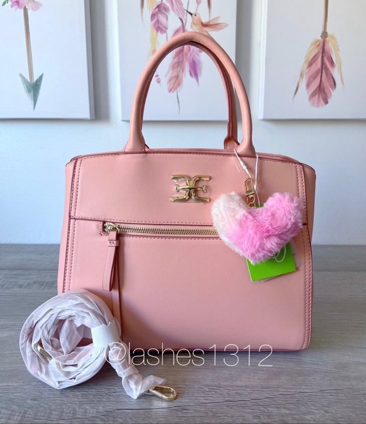 SAM EDELMAN Purse Giana Satchel Work Bag - Pink Salt