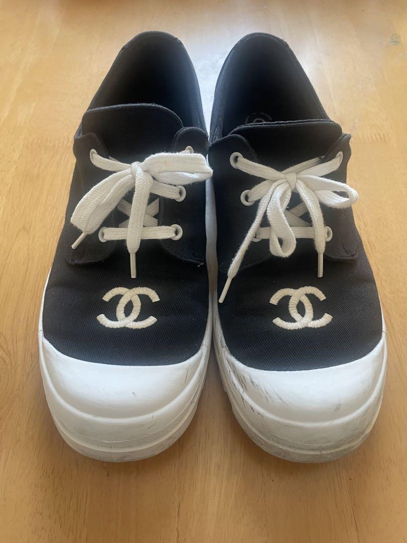 Rare★Chanel★Canvas Sneakers/Unisex/Size 41