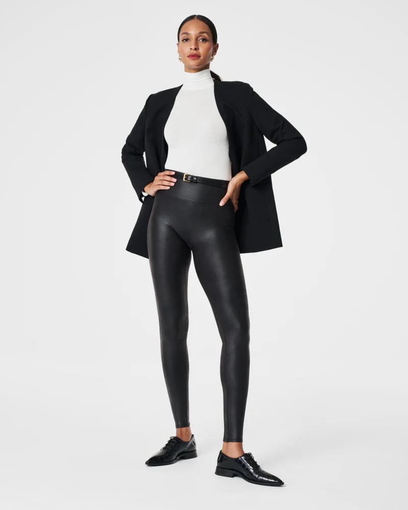 Spanx Black Faux Leather Leggings