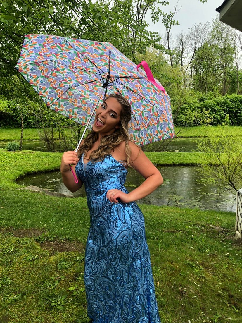 Blue prom dress