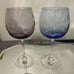 Waterford Marquis Crystal Polka Dot Blue & Purple Wine Glasses Set Of 2