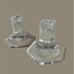Tiffany Company Louis Comfort Collection crystal candlesticks set, 1992 Louis Co