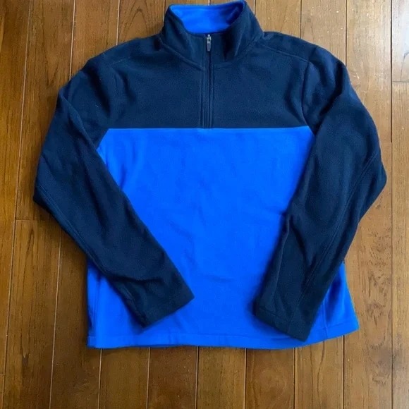 Zip Color Block Fleece Pullover