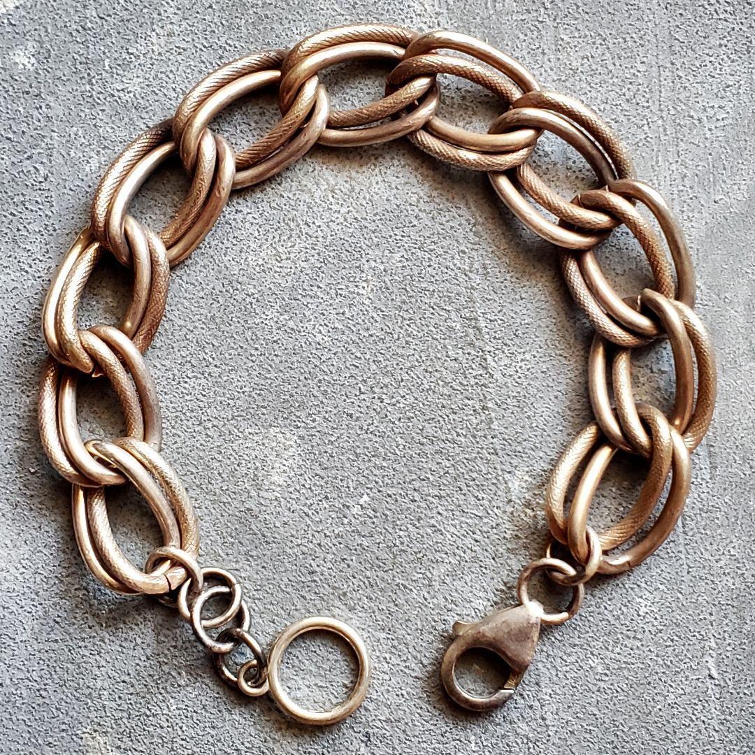 Vintage 925 Silver Twin Oval Bracelet