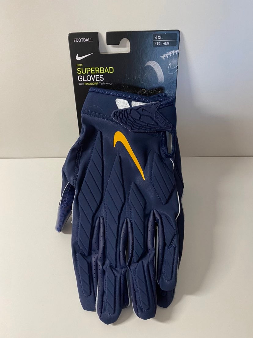 SUPERBAD CHARGERS FOOTBALL GLOVES SZ 4XL