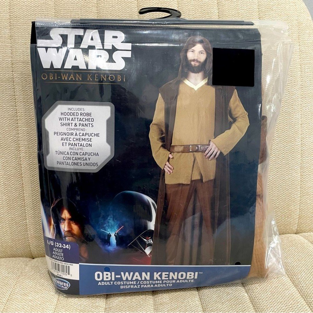 NEW Star Wars Obi-Wan Kenobi Jazwares Adult Men Large Halloween Costume Cosplay