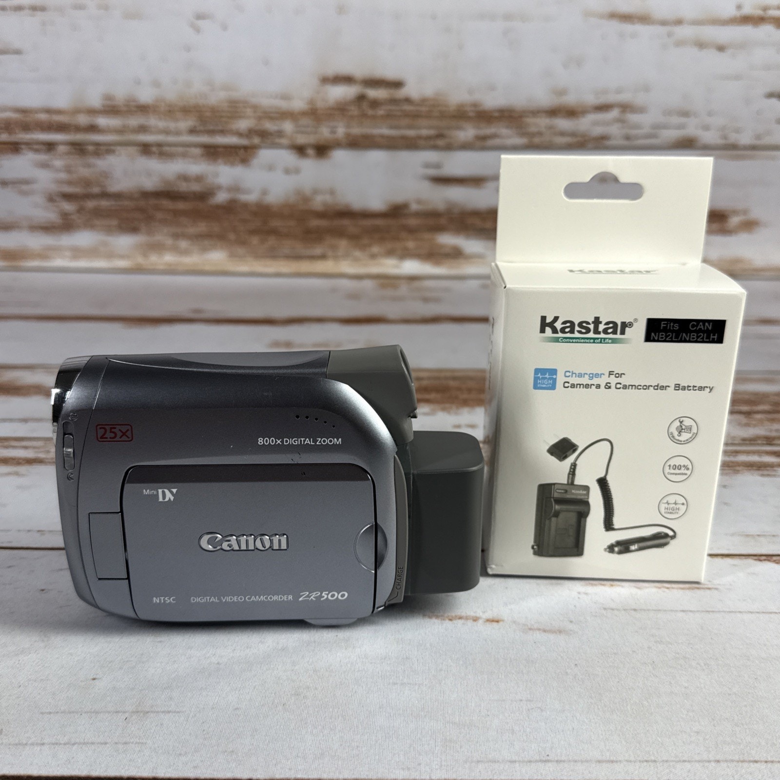 Canon ZR500 Digital Video Camcorder Mini DV 25x Zoom w/ Battery + Charger Tested