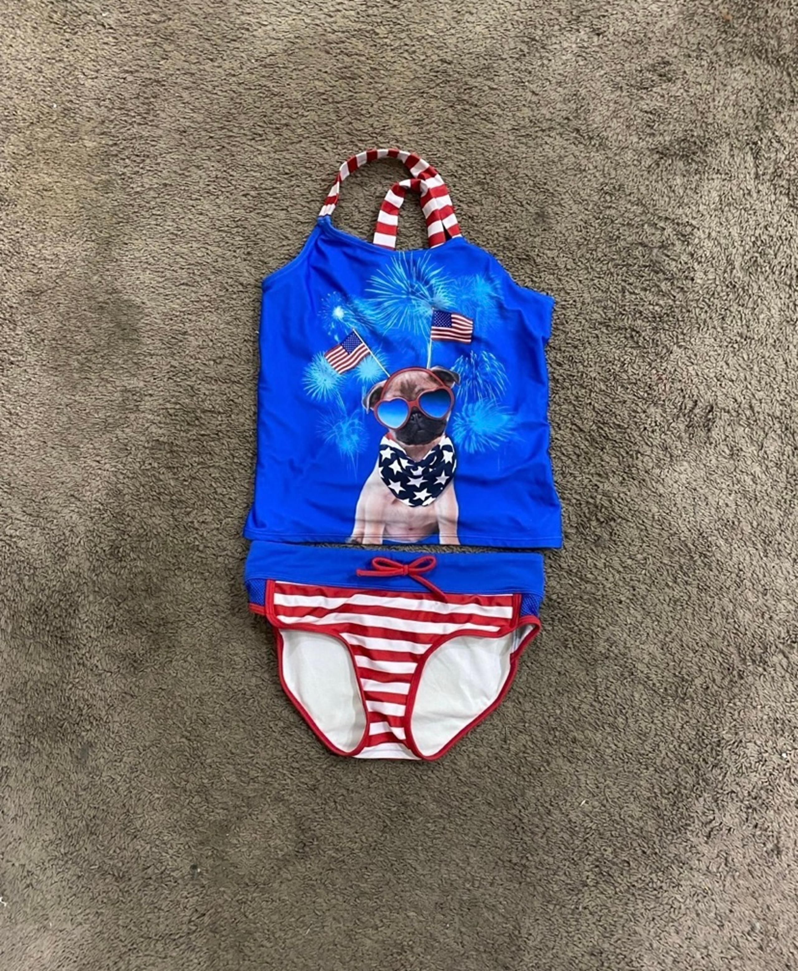 Girls Justice Pug Swimsuit size 14