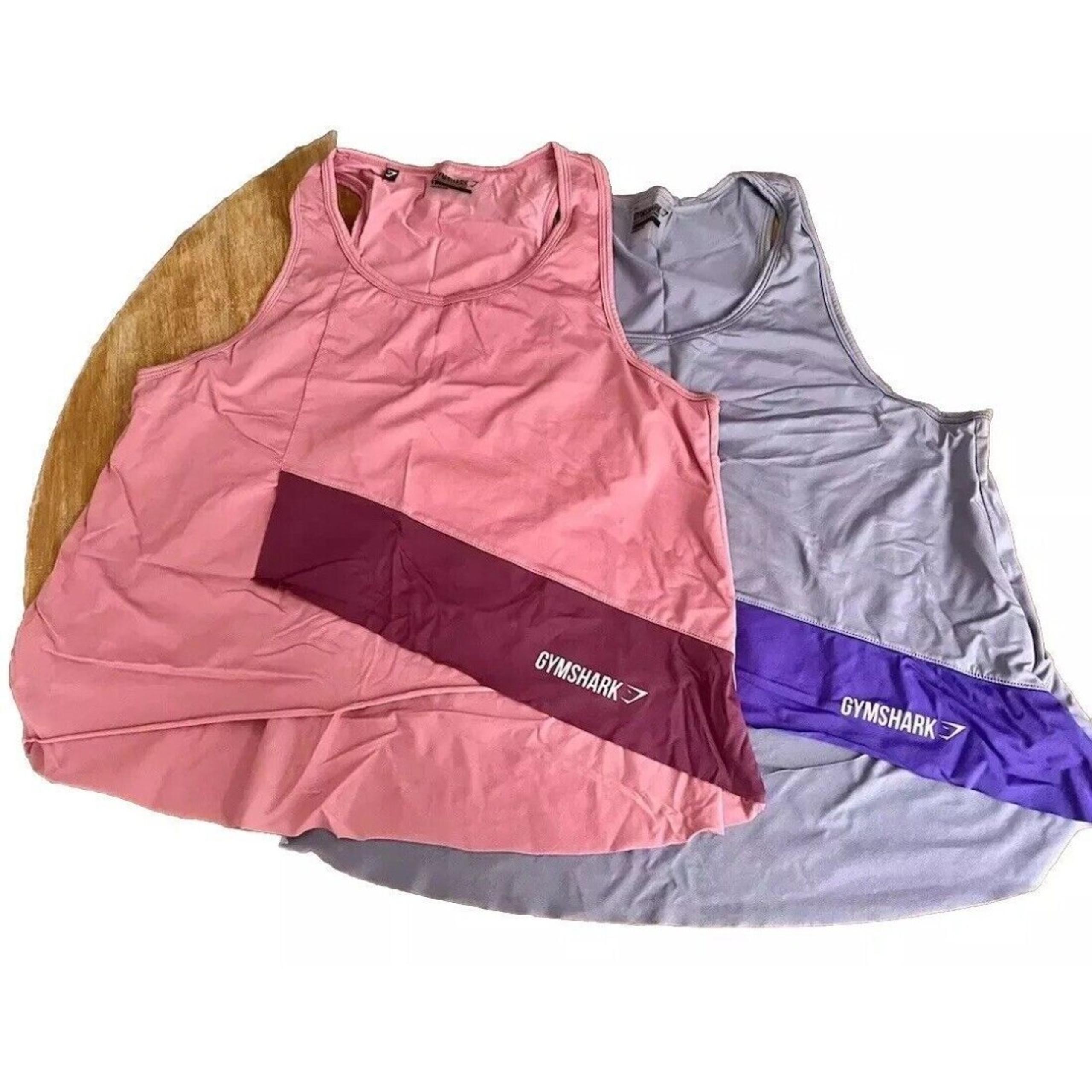 Set Of 2 Gymshark Asymmetrical Tank Tops Womens S Athletic Gym Pump Cover Yoga