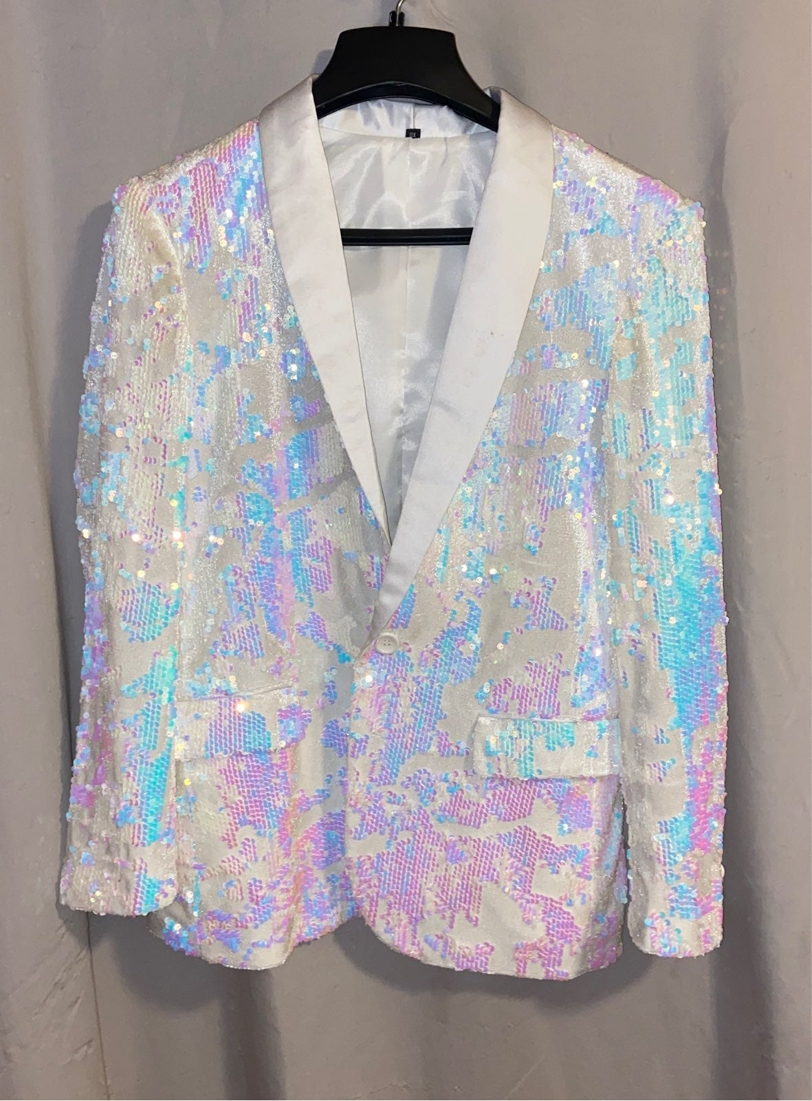 Sequin Slim Fit Blazer Suit Jacket