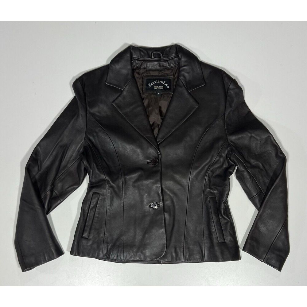 Fourteen Zero Genuine Leather Jacket Women Size M