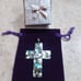 XLarge Natural Ablone Shell Cross pendan
