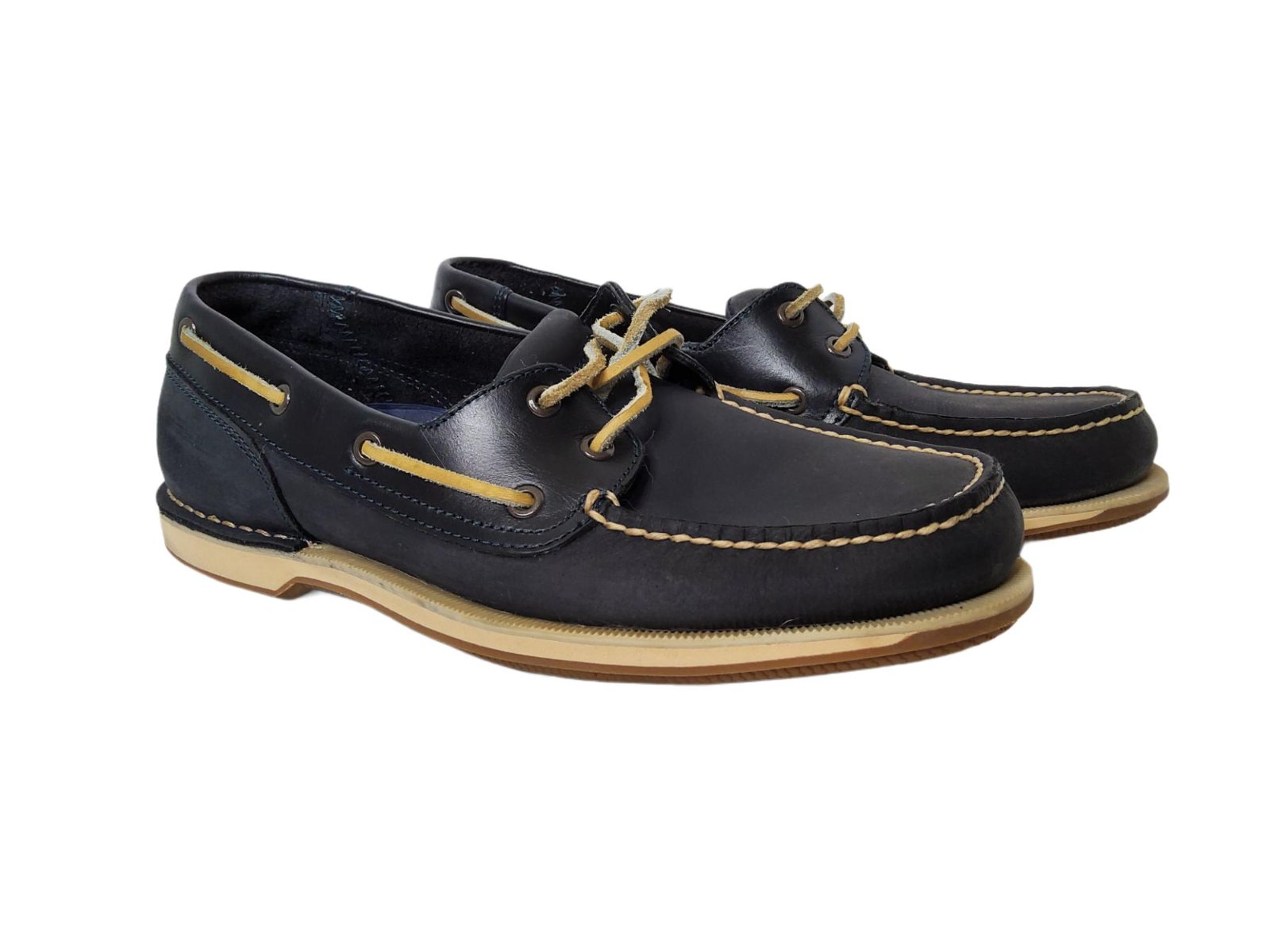 Mens Rockport Leather Boat Shoes.