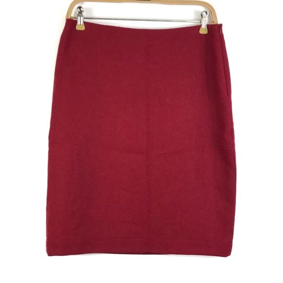 Boden British Tweed by Moon Red Skirt