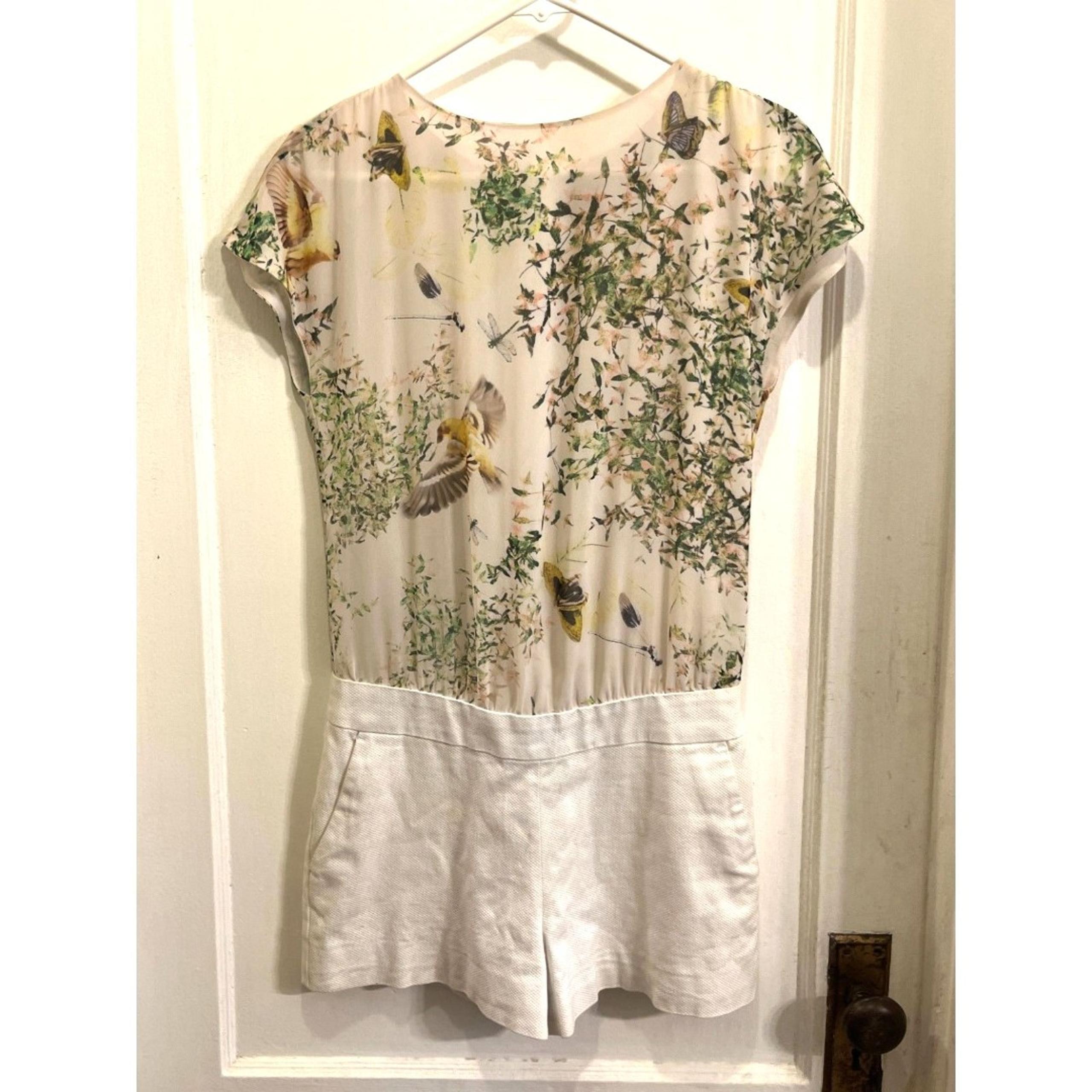 TED BAKER London Cream Floral White Romper Shorts One Piece   Women's Size 1