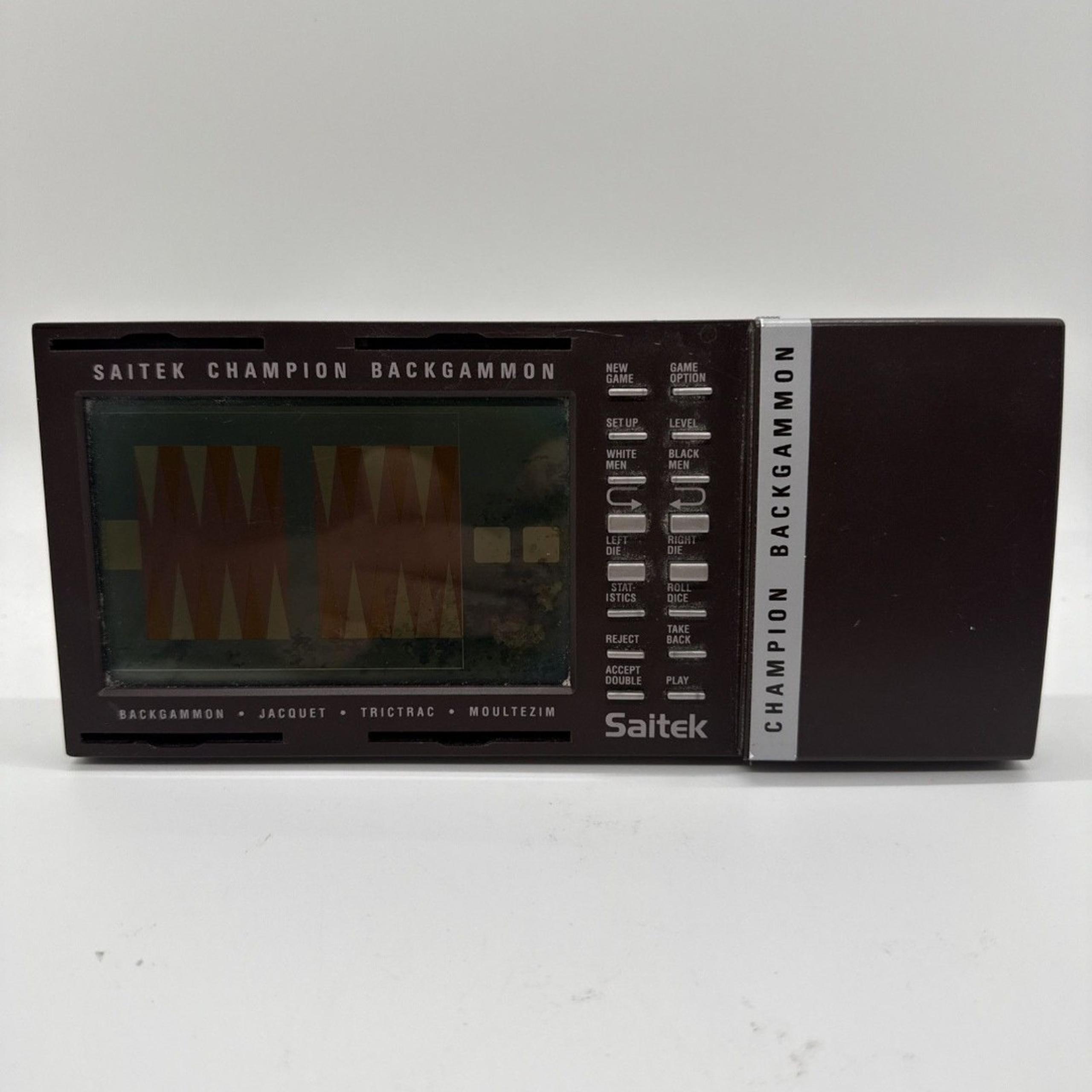Saitek Handheld Champion Backgammon No Cover *parts Only* WATER DAMAGE