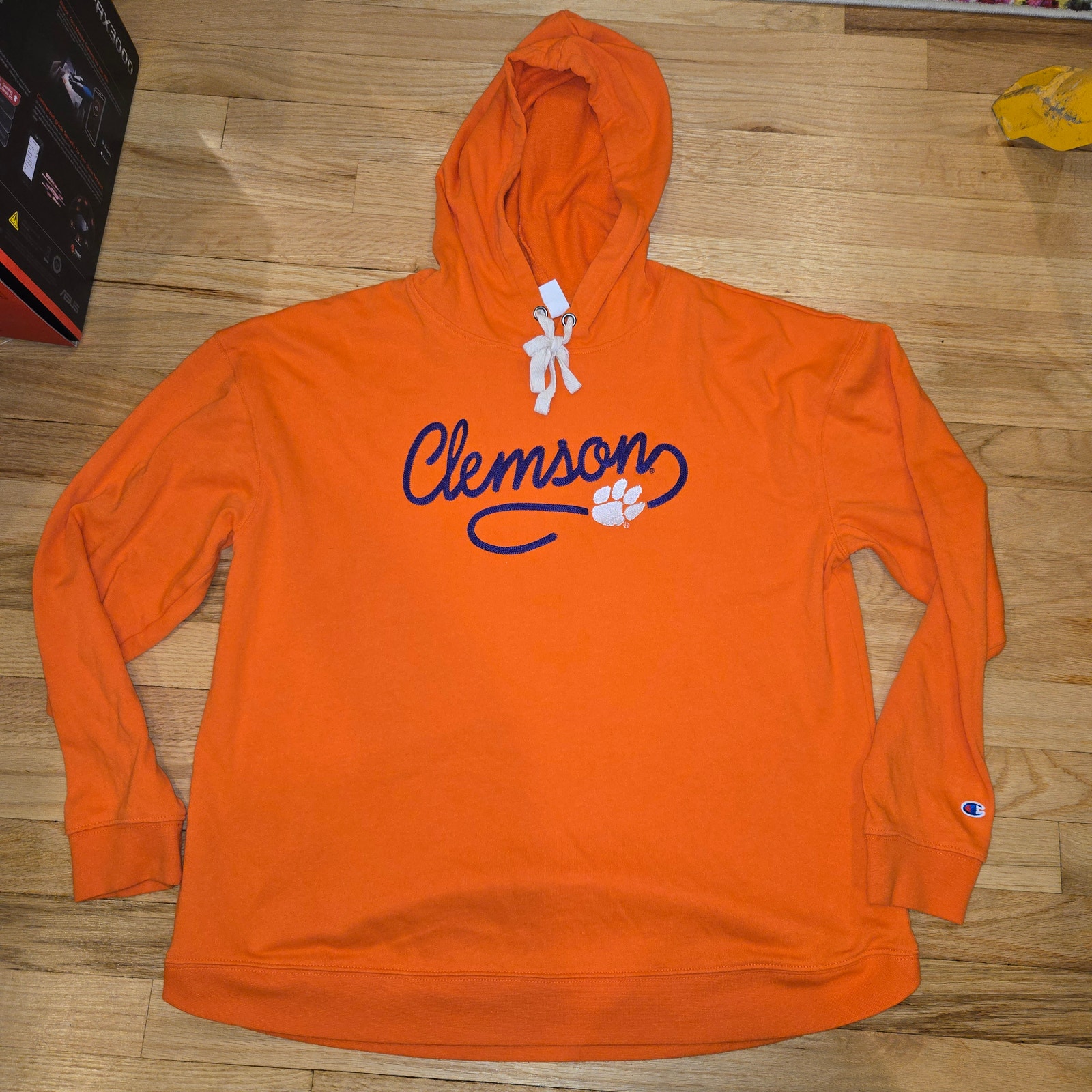 Clemson embroidered women hoodie sz L