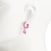 Kurt Geiger Signature Eagle Pave Pink Huggie Hoop Earrings