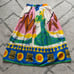 Zara maxi skirt full voluminous skirt printed abstract colorful high rise medium