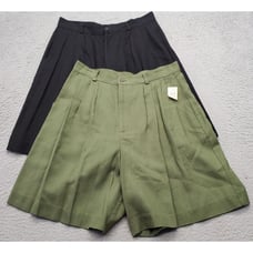 Charter Club Bundle of Two Chino Shorts Women's Petite 14 Multi Pleated Comfort