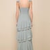 Sage tiered Maxi Dress