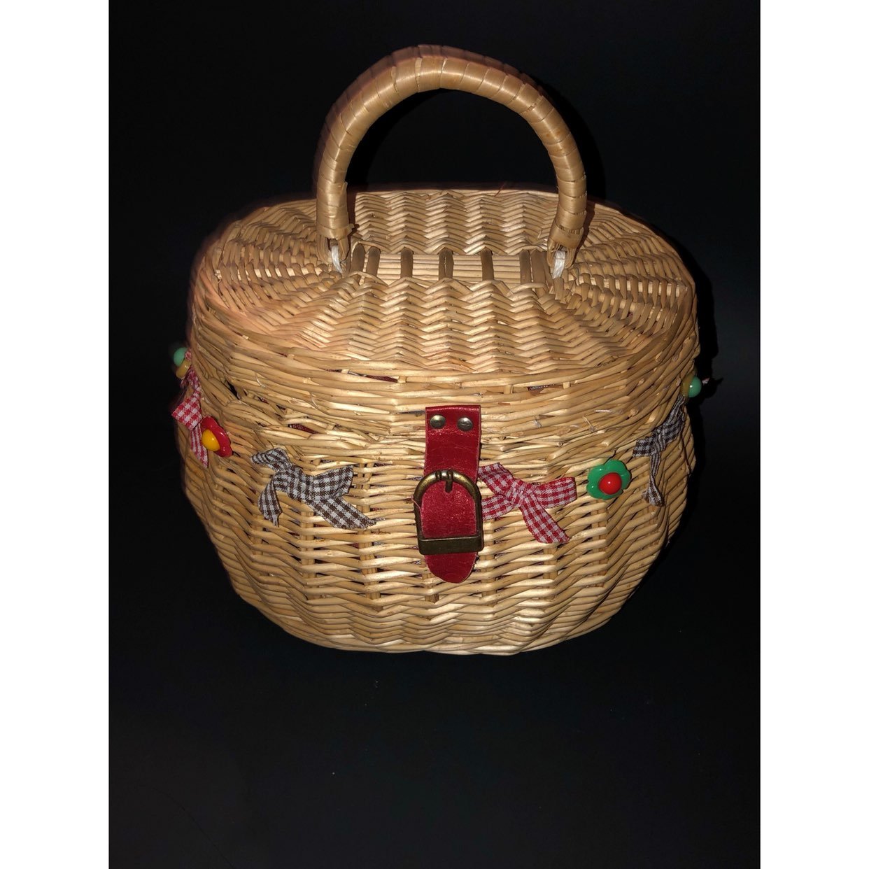 Wicker Basket Bag Purse