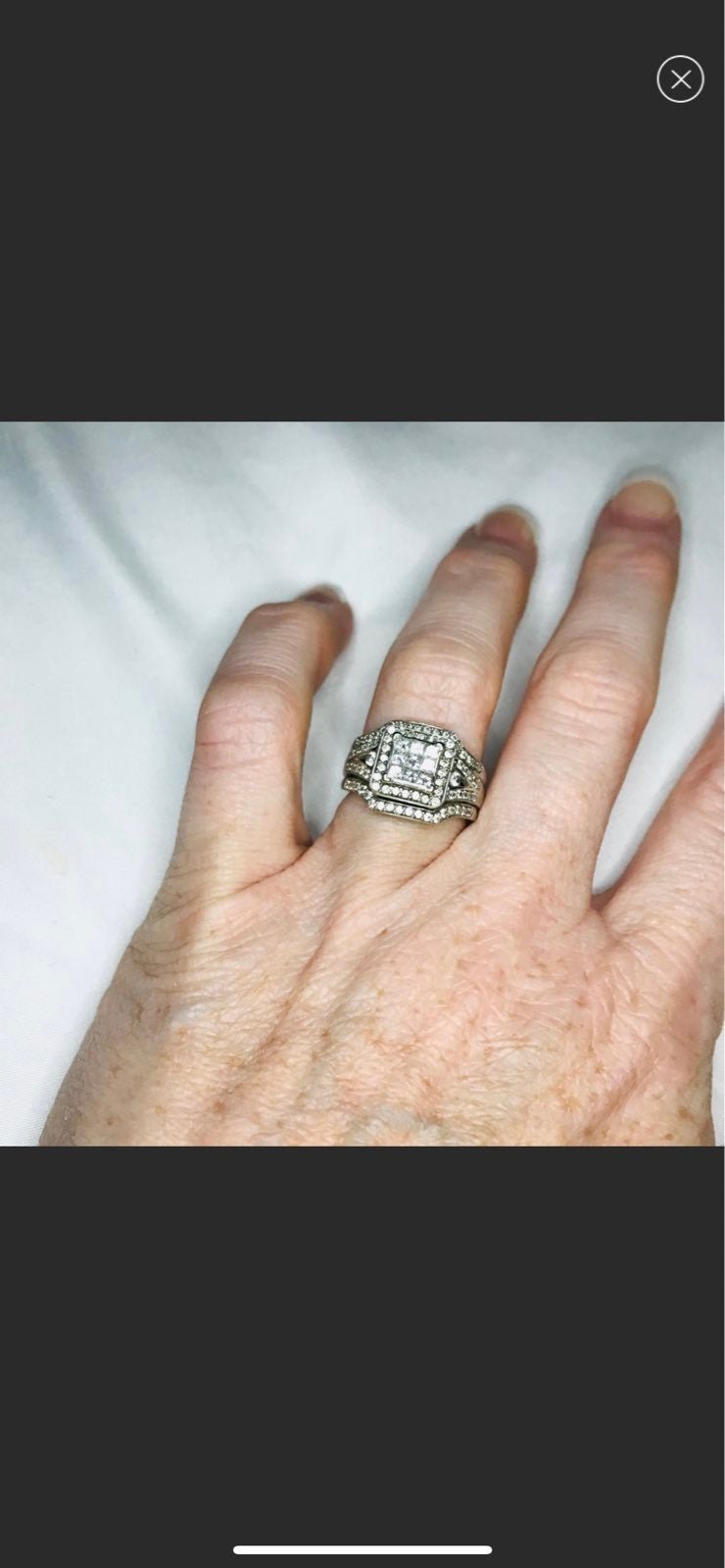 14kt white gold vintage style wedding ri
