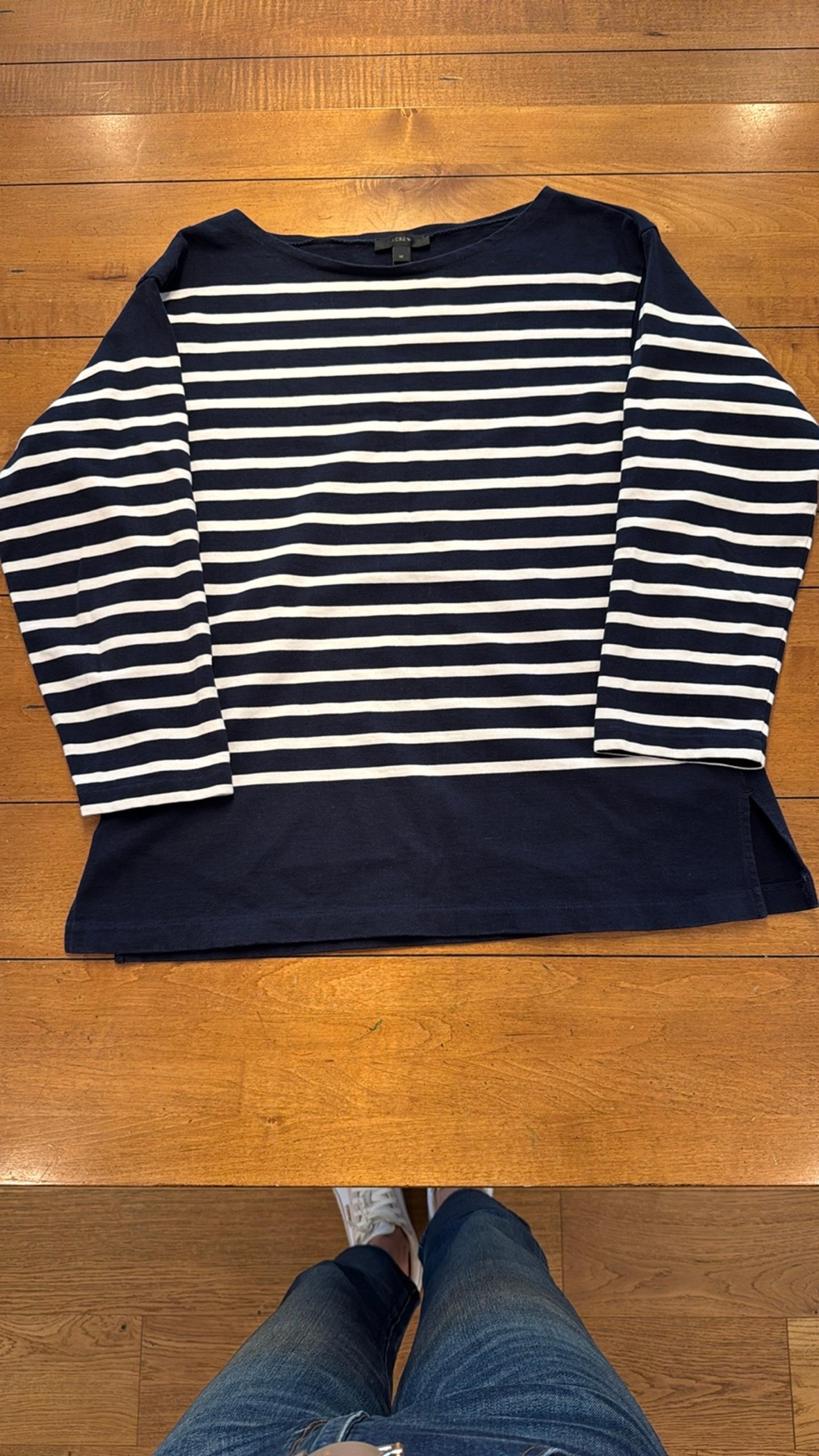 stripe boat neck three-quarter sleeve G6260 - J.Crew