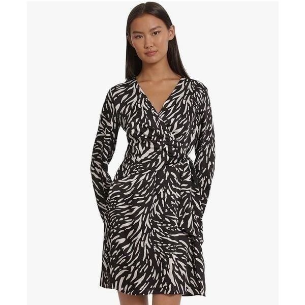 Donna Morgan NWT Wrap Look Desk to Dinner Event Occasion Guest Dress Mob Wife