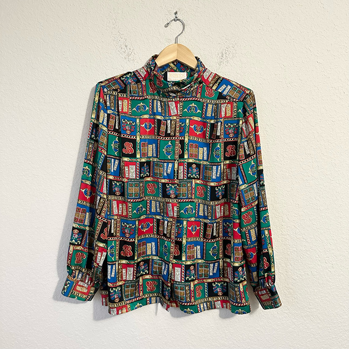 Vintage 80s PENDLETON Womens Multicolor Patchwork Shirt