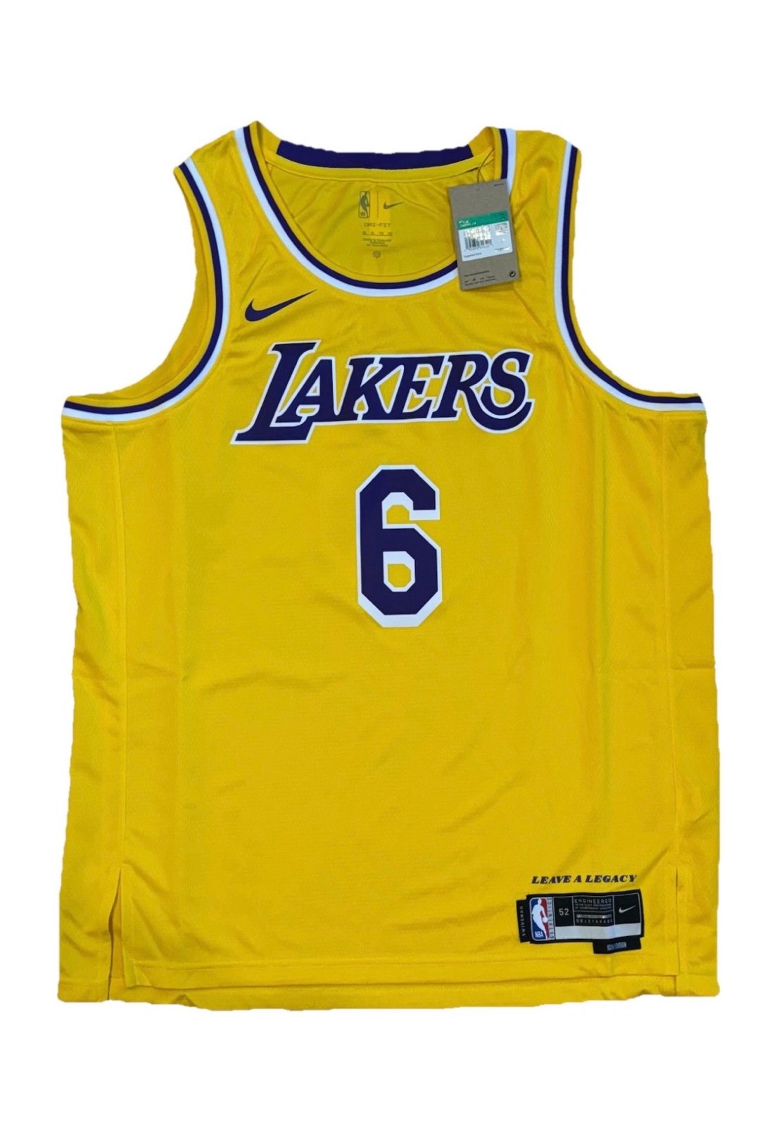 Nike Mens XL Gold Lakers Lebron James Swingman Icon EDT.Jersey Authentic New