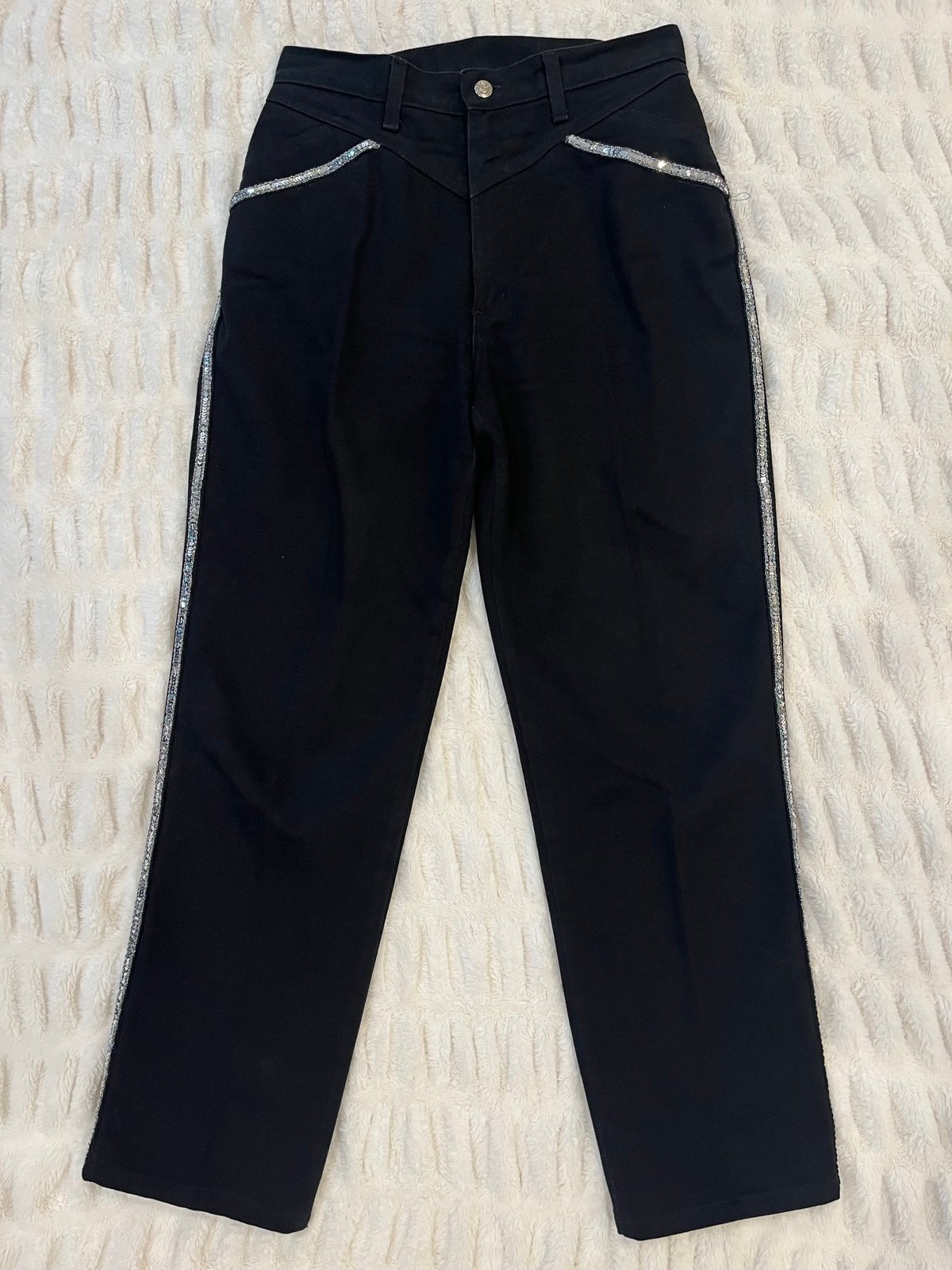 Vintage Rocky Mountain Black Sequence Jeans Size 13