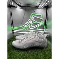 Nike Alpha Huarache 8 Pro White Platinum LAX cleats CW4439-110 Men's Size 9.5