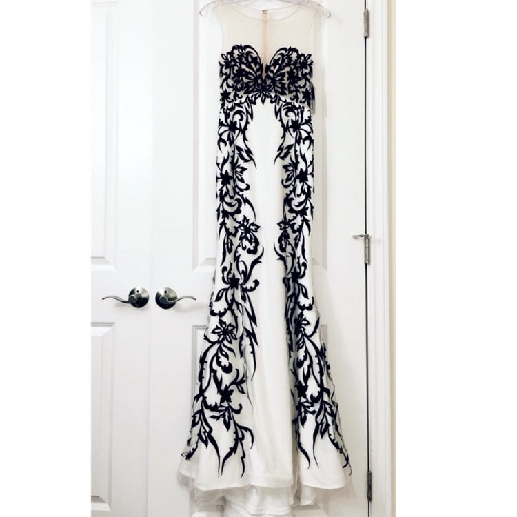 Stunning Black & White Prom Dress