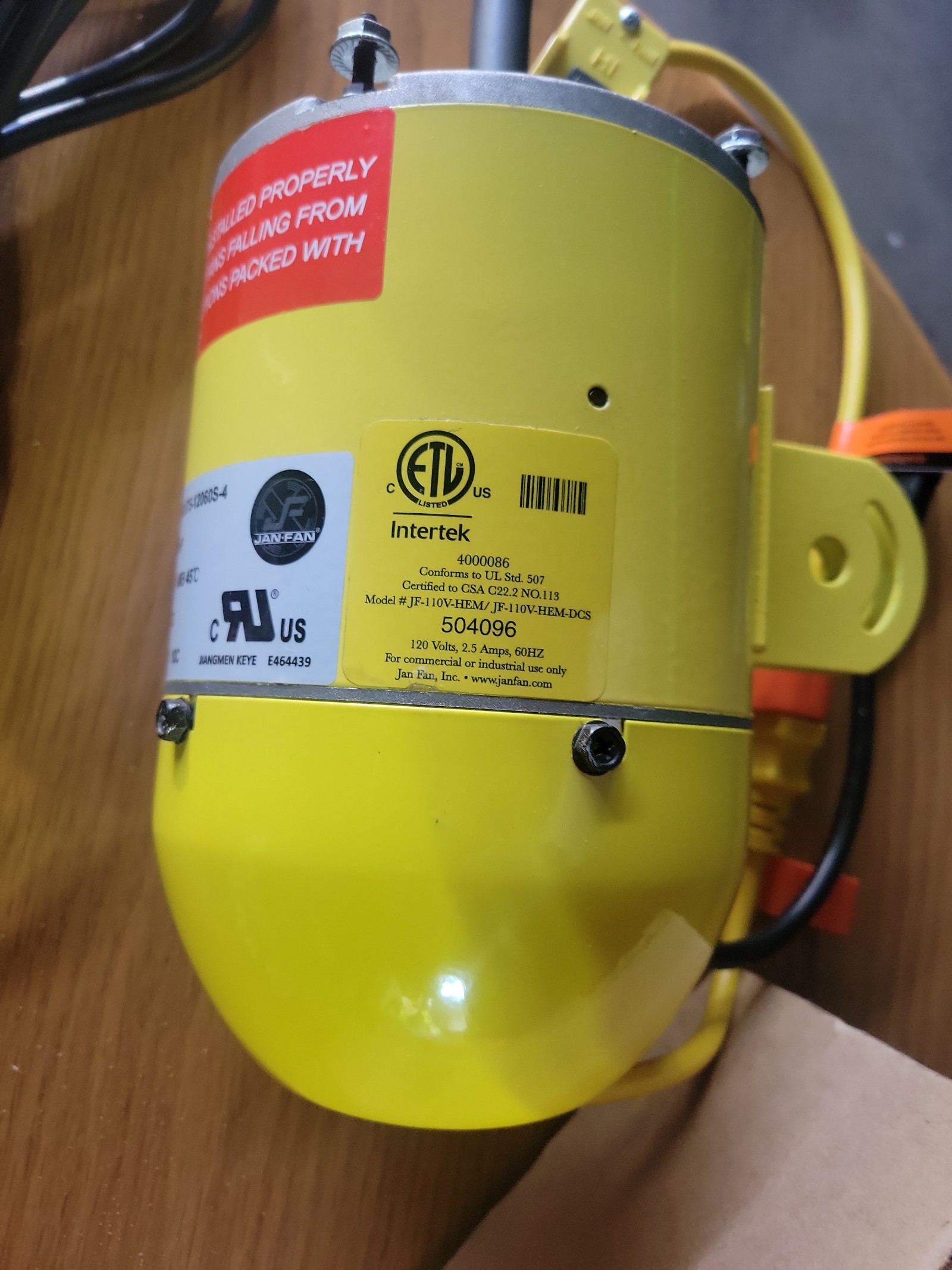 Brand new Jan fan industrial fan motor - detail