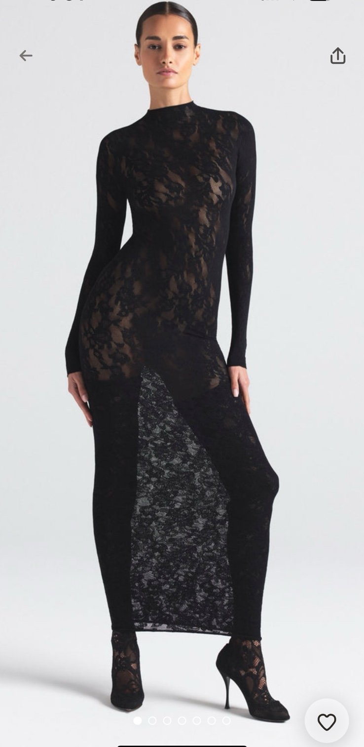 NWOT Skims Knit Lace Dress