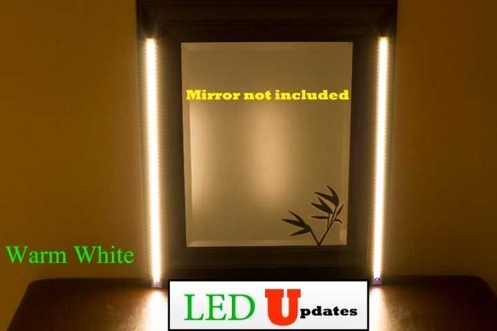 2pcs MAKEUP MIRROR WARM WHITE LED LIGHT